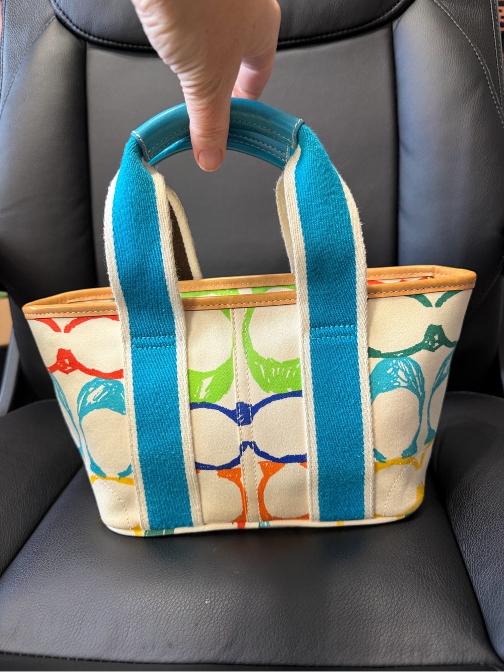 Vintage coach Hampton scribble mini tote - Picture 2 of 10